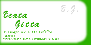 beata gitta business card